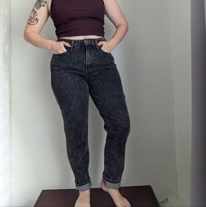 Old Navy high rise O.G. Straight Leg Jeans Washed Black Size 6